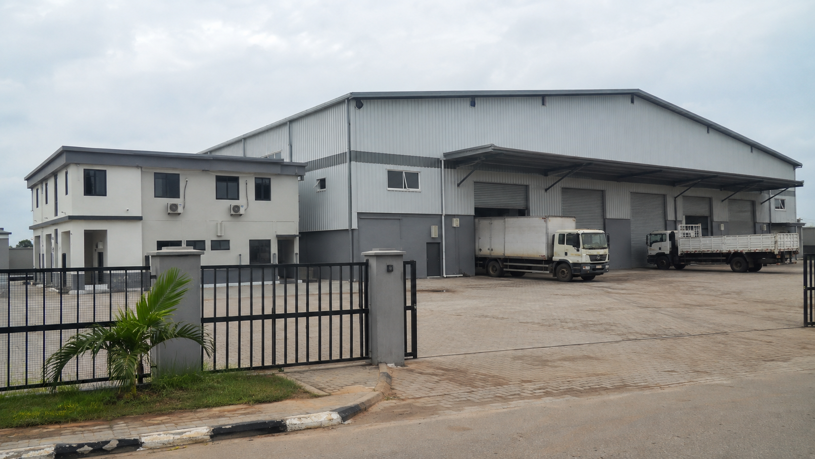 Completed industrial warehouse facility