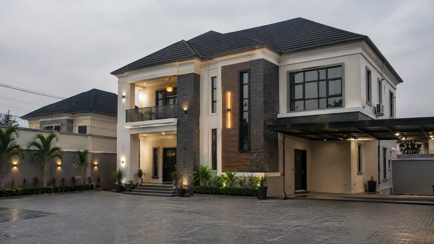 Completed contemporary two-storey residence