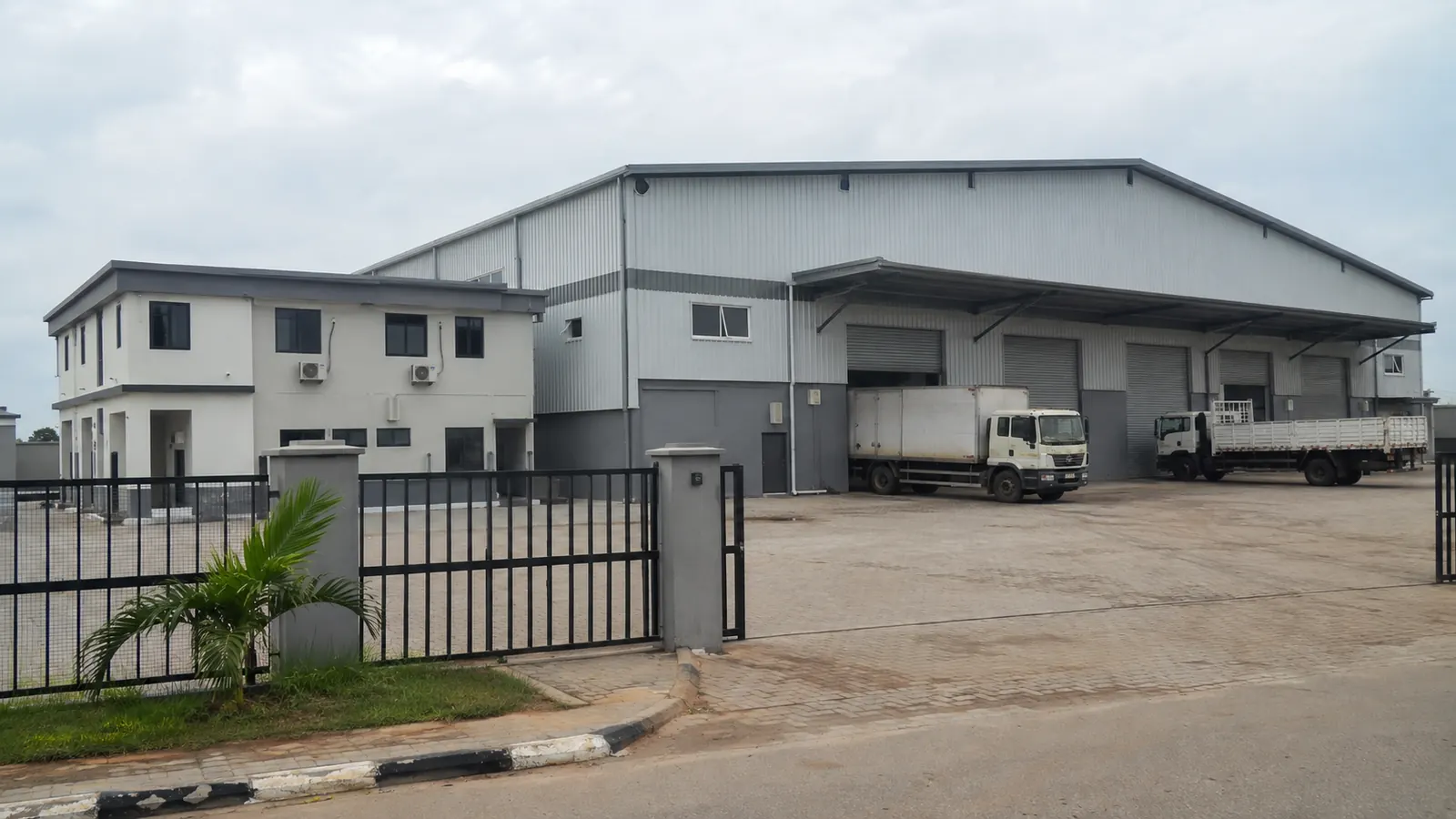 Completed industrial warehouse facility